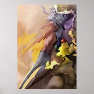 Abstracte het Schilderen #1 verlaten van Reeks 2 d Poster