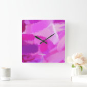 Abstracte het Schilderen | Abstracte Kunst 2 Vierkante Klok (Huis)