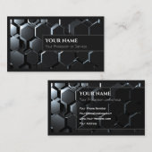 Abstracte hexagonale vormen in 3D optisch ontwerp Visitekaartje (Voorkant / Achterkant)