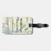 Abstracte hi-tech achtergrond bagagelabel (Achterkant horizontaal)