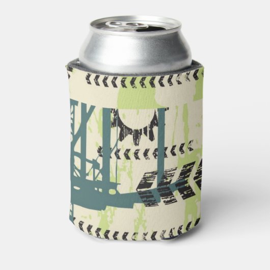 Abstracte hi-tech achtergrond blikjeskoeler (Blikje Achterkant)