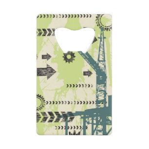 Abstracte hi-tech achtergrond kredietkaart flessenopener