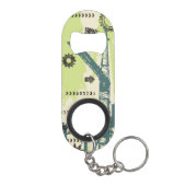 Abstracte hi-tech achtergrond mini flessenopener (Achterkant)