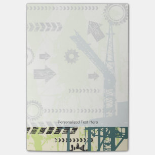 Abstracte hi-tech achtergrond post-it® notes