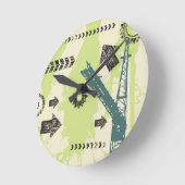 Abstracte hi-tech achtergrond ronde klok (Hoek)