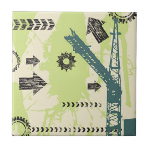 Abstracte hi-tech achtergrond tegeltje