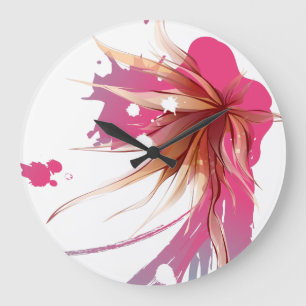 Abstracte Hibiscus Flower Grote Klok