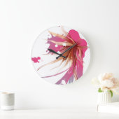 Abstracte Hibiscus Flower Grote Klok (Huis)