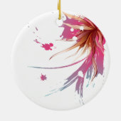 Abstracte Hibiscus Flower Keramisch Ornament (Achterkant)