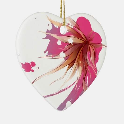 Abstracte Hibiscus Flower Keramisch Ornament (Rechts)