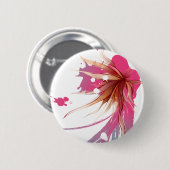Abstracte Hibiscus Flower Ronde Button 5,7 Cm (Voorkant /achterkant)