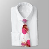 Abstracte Hibiscus Flower Stropdas (Gebonden)