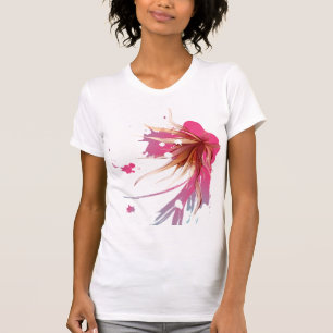 Abstracte Hibiscus Flower T-shirt