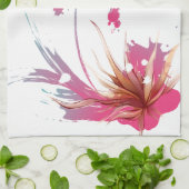 Abstracte Hibiscus Flower Theedoek (Gevouwen)