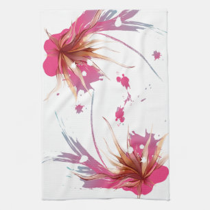 Abstracte Hibiscus Flower Theedoek