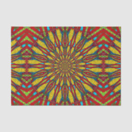 Abstracte Hippie Red en gele stammen uit etnische  Tissuepapier