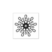 Abstracte hippy retro bloem 	rubberstempel (Afrduk)