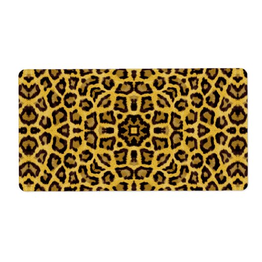 Abstracte Hipster Cheetah Dierenprint Etiket (Voorkant)