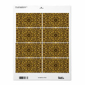 Abstracte Hipster Cheetah Dierenprint Etiket (Full Sheet)
