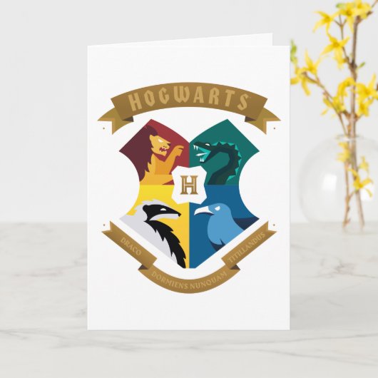 Abstracte HOGWARTS™ Crest Kaart (Gele Bloem)