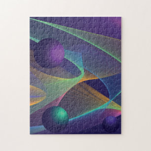 Abstracte holografische achtergrond legpuzzel