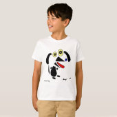 Abstracte hond Kinder Basic T-Shirt (Voorkant volledig)