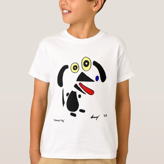 Abstracte hond Kinder Basic T-Shirt (Voorkant)