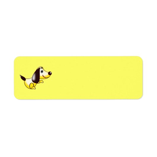 abstracte hond Label (Voorkant)