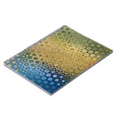 Abstracte honingraatgele en blauwe patroonkunst notitieboek (Linkerzijde)