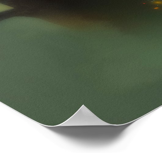 Abstracte Hoorns Kattenhuis Witchy AI Art Matte Va Poster (Hoek)