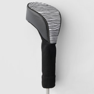Abstracte horizontale lijnen_zwart golfheadcover