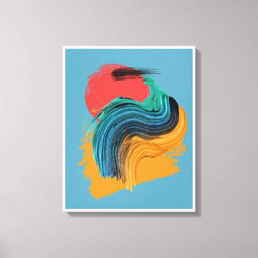 Abstracte Horizonwerveling Canvas Afdruk (Voorkant)