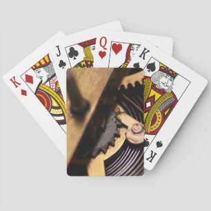 Abstracte horloge Mechanics Pokerkaarten