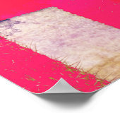  Abstracte Hot Pink Blue Grunge Gold Streaks Poster (Hoek)