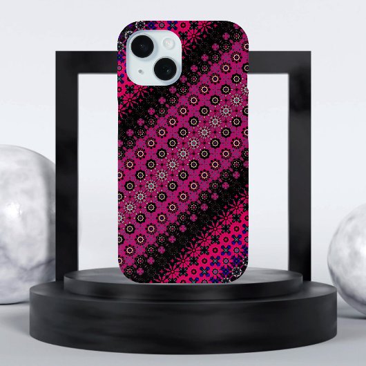 Abstracte Hot Pink Pattern iPhone / iPad case