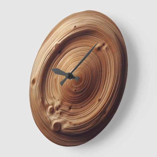 Abstracte houten kunstontwerptextuur grote klok (Hoek)