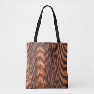 abstracte houtnerfdesign tote bag