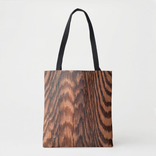 abstracte houtnerfdesign tote bag (Voorkant)