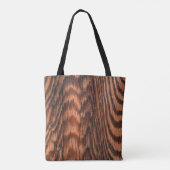 abstracte houtnerfdesign tote bag (Achterkant)