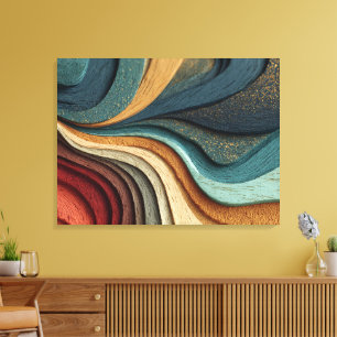 Abstracte houtstructuur canvas kunst