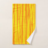 Abstracte houttextuur Sinaasappel en geel Bad Handdoek (Handdoek)