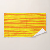 Abstracte houttextuur Sinaasappel en geel Bad Handdoek (Handdoek)