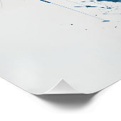 Abstracte huilende wolf perfect poster (Hoek)