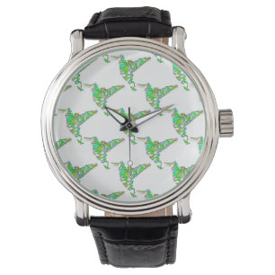 Abstracte Hummingbird Horloge