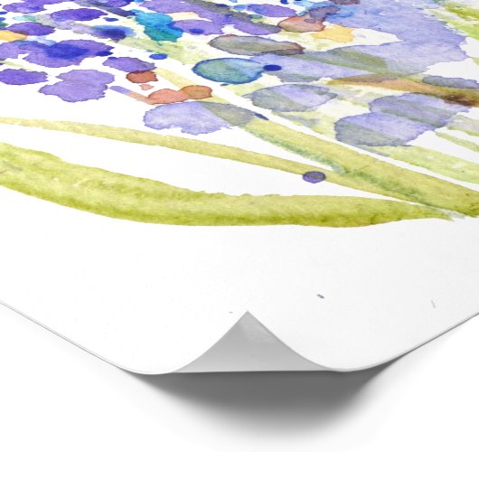 abstracte hyacinth waterverf 2023 poster (Hoek)