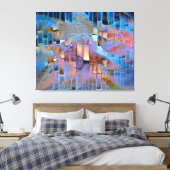 Abstracte id885 van de huurverbindingen canvas afdruk (Insitu (Slaapkamer))
