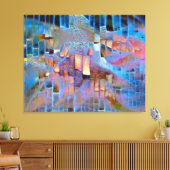Abstracte id885 van de huurverbindingen canvas afdruk (Insitu (Woonkamer))