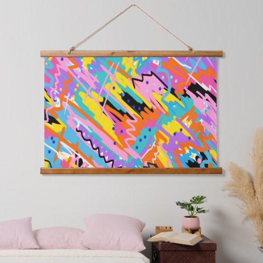 Abstracte illustratie hangend wandkleed (Slaapkamer)