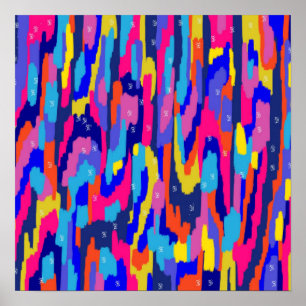 Abstracte illustratie van boek kleuren poster