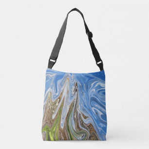 Abstracte illustratie voor kleurrijk landschap B Crossbody Tas